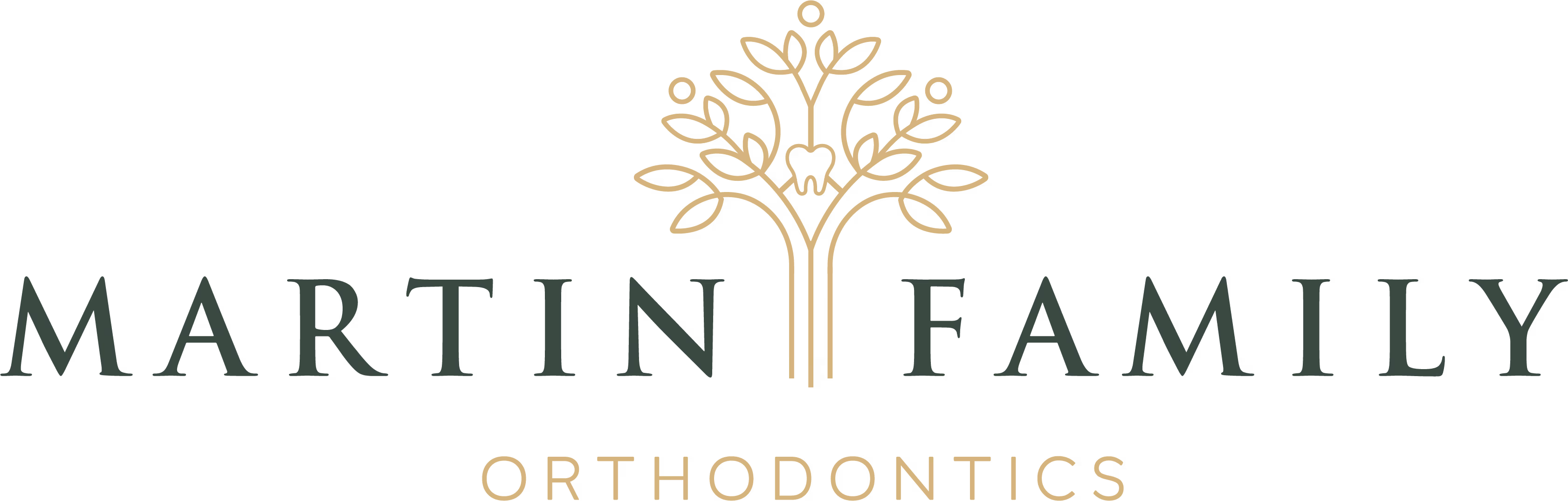 Martin Family Orthodontics logo with stylized tree and tooth design above the text.